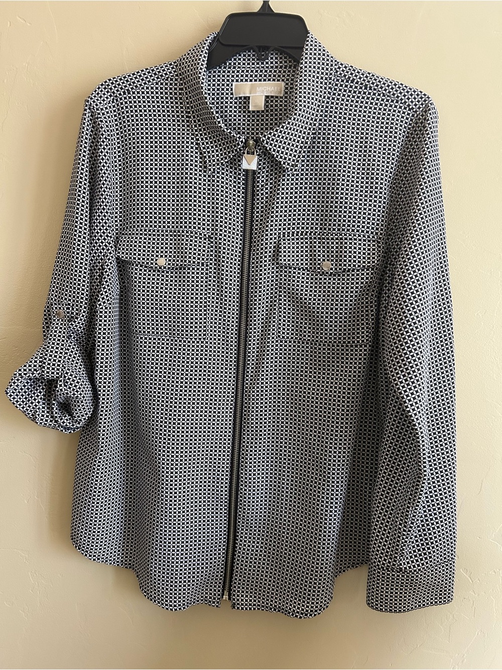 Michael Michael Kors Size XL Zip Up Blouse